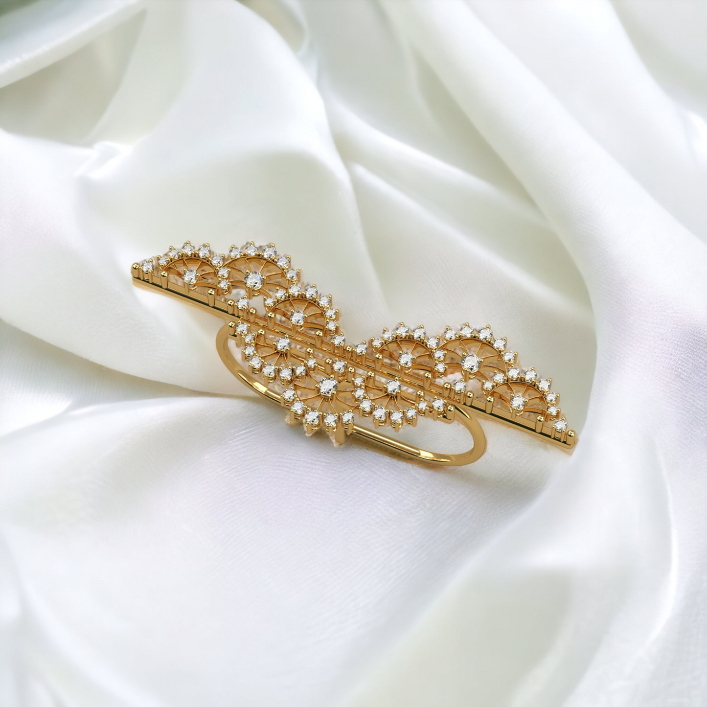 Ethereal Lace Two Finger Ring
