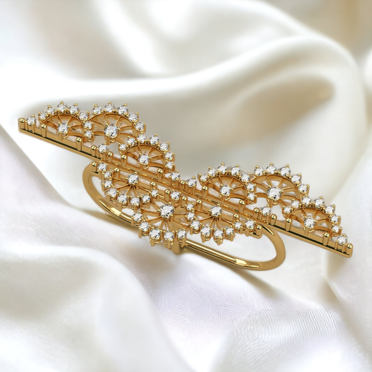 Ethereal Lace Two Finger Ring