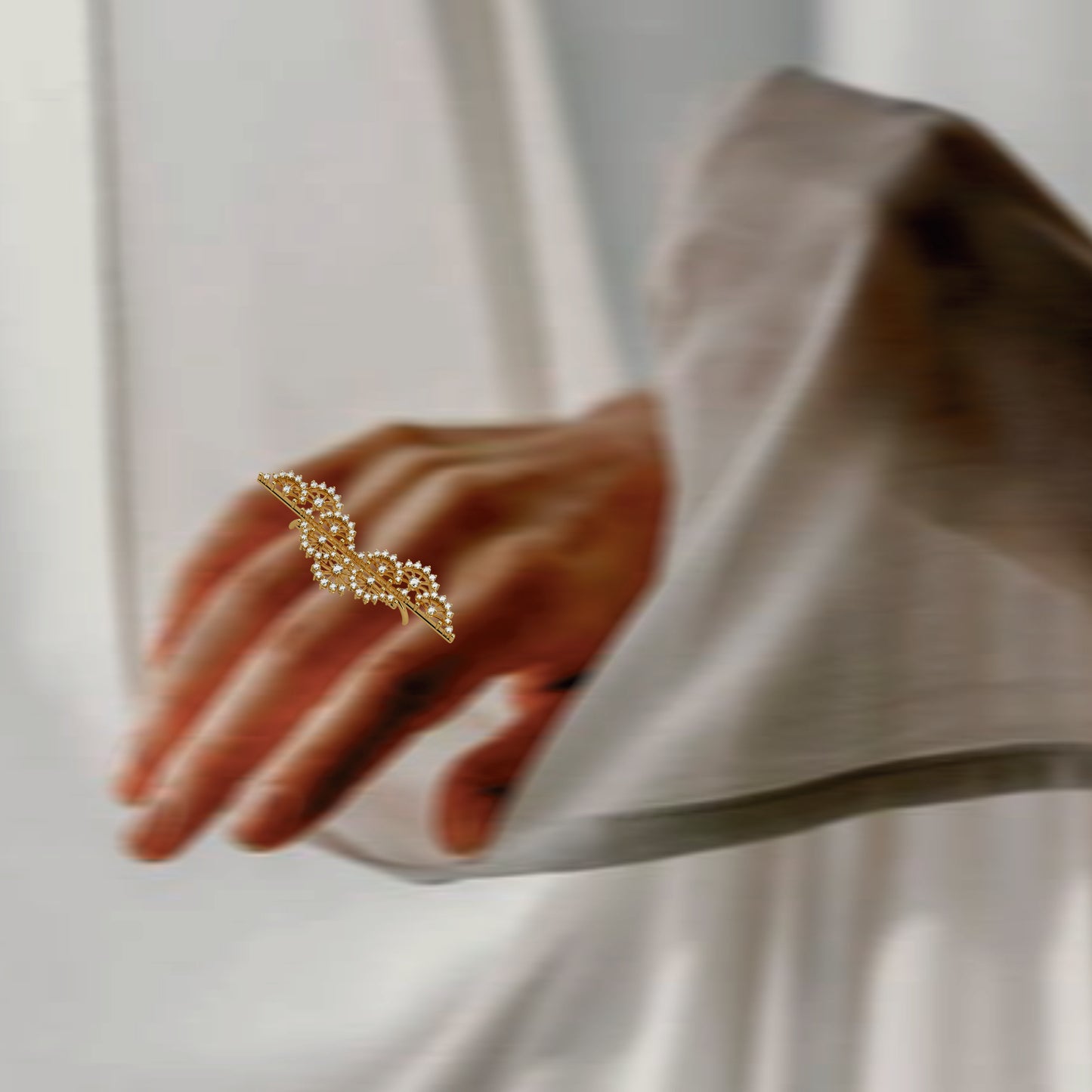 Ethereal Lace Two Finger Ring