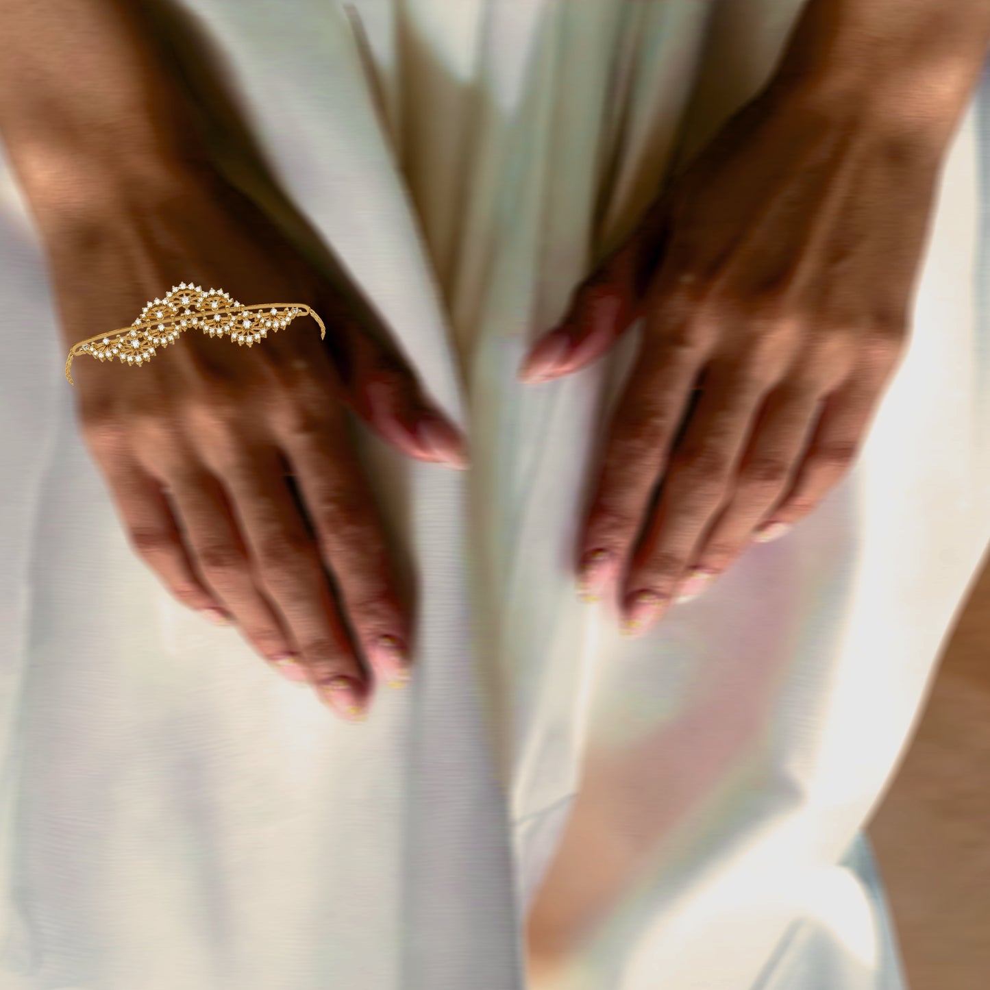 Ethereal Lace Palm Cuff + Bracelet