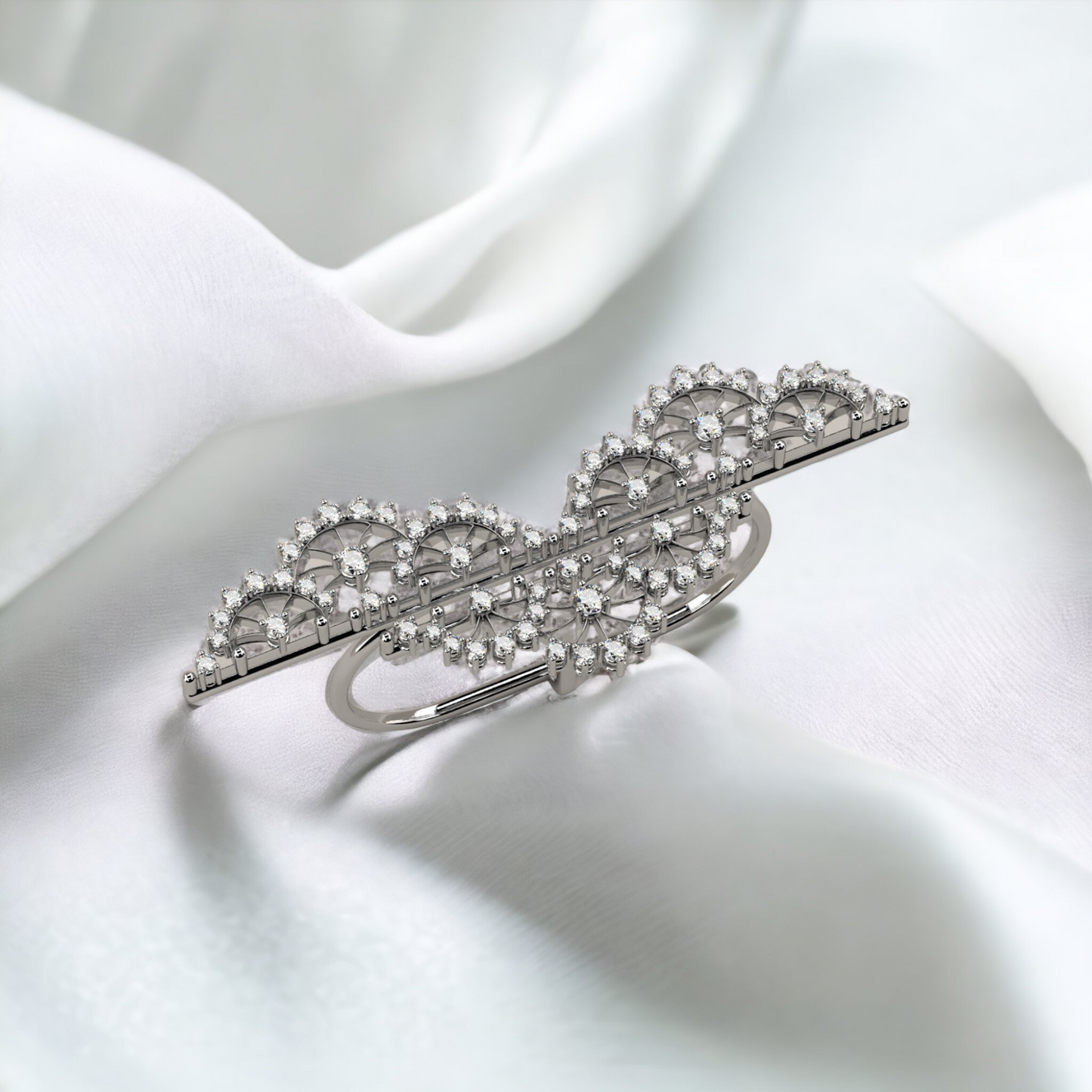 Ethereal Lace Two Finger Ring