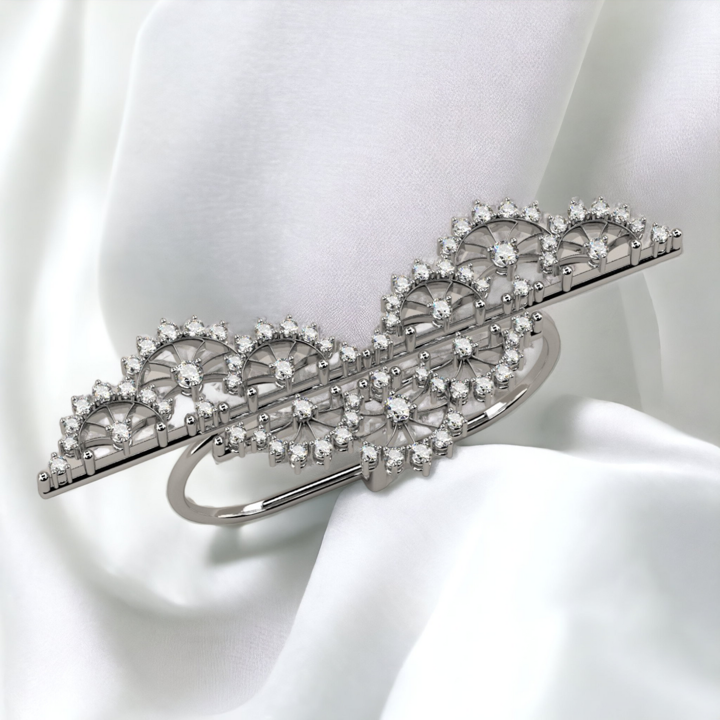 Ethereal Lace Two Finger Ring