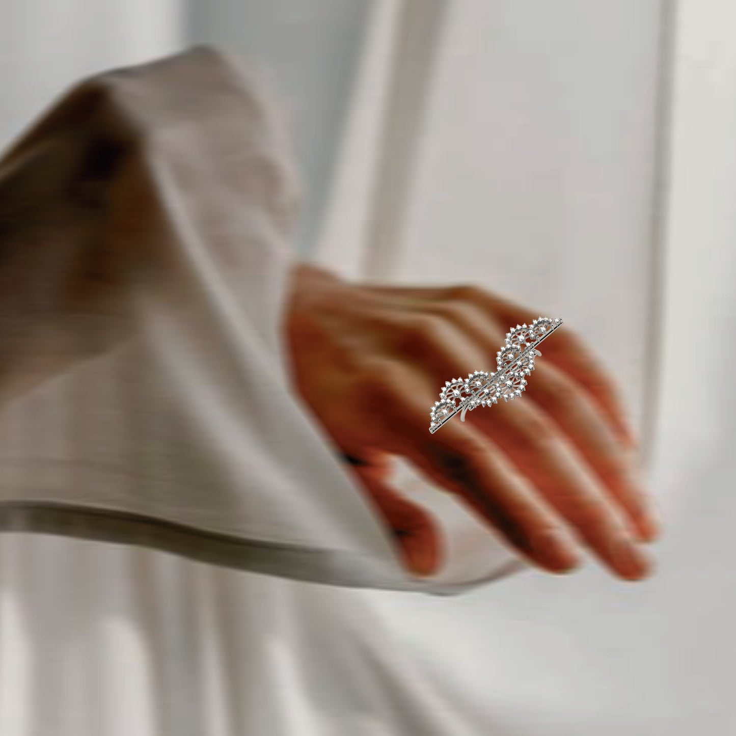 Ethereal Lace Two Finger Ring