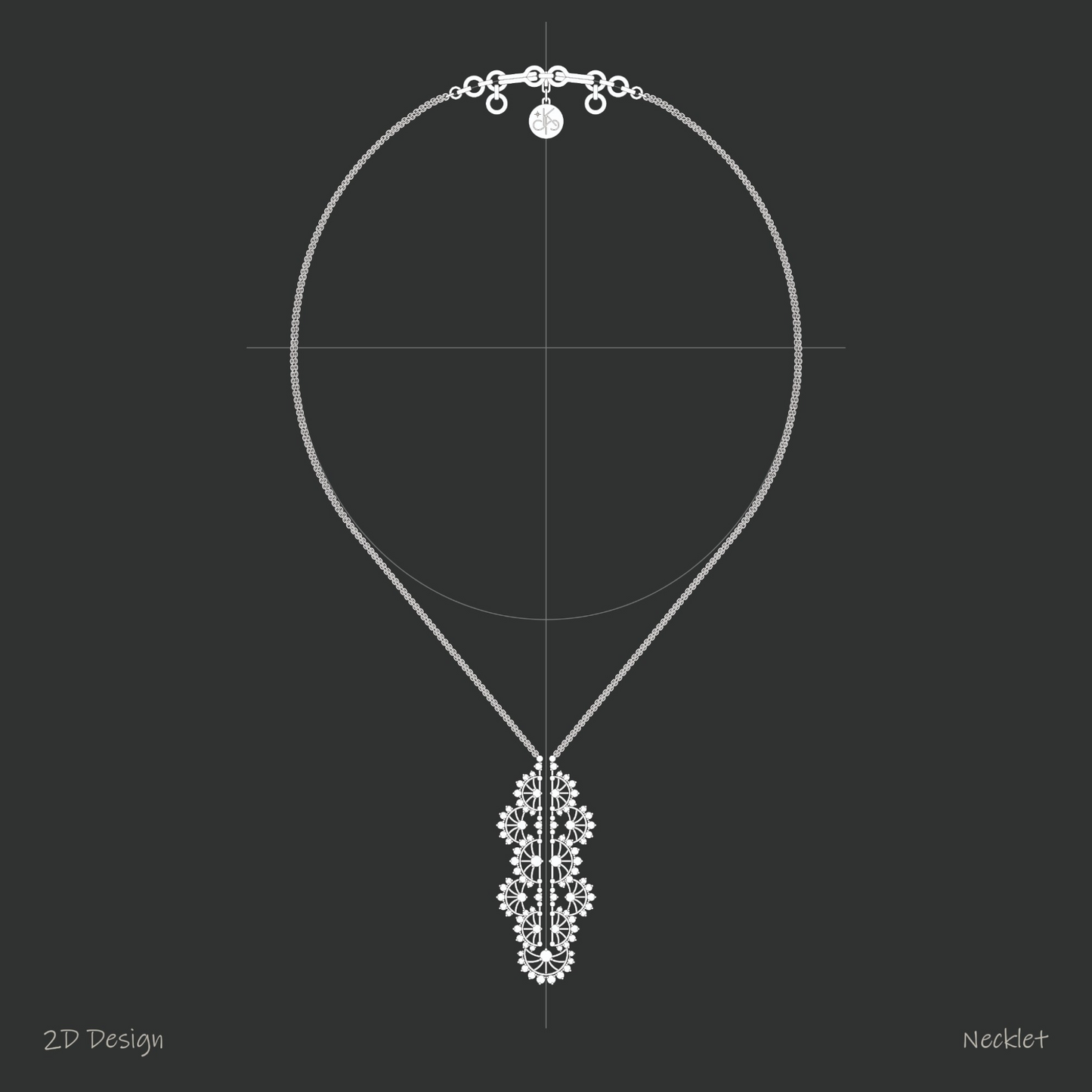 Ethereal Lace Vertical Necklet