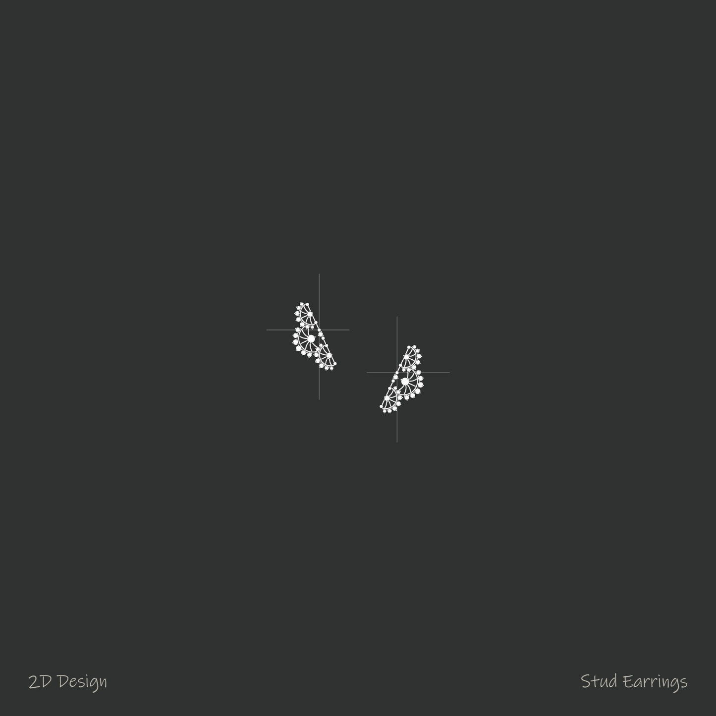 Ethereal Lace Linear Stud Earrings