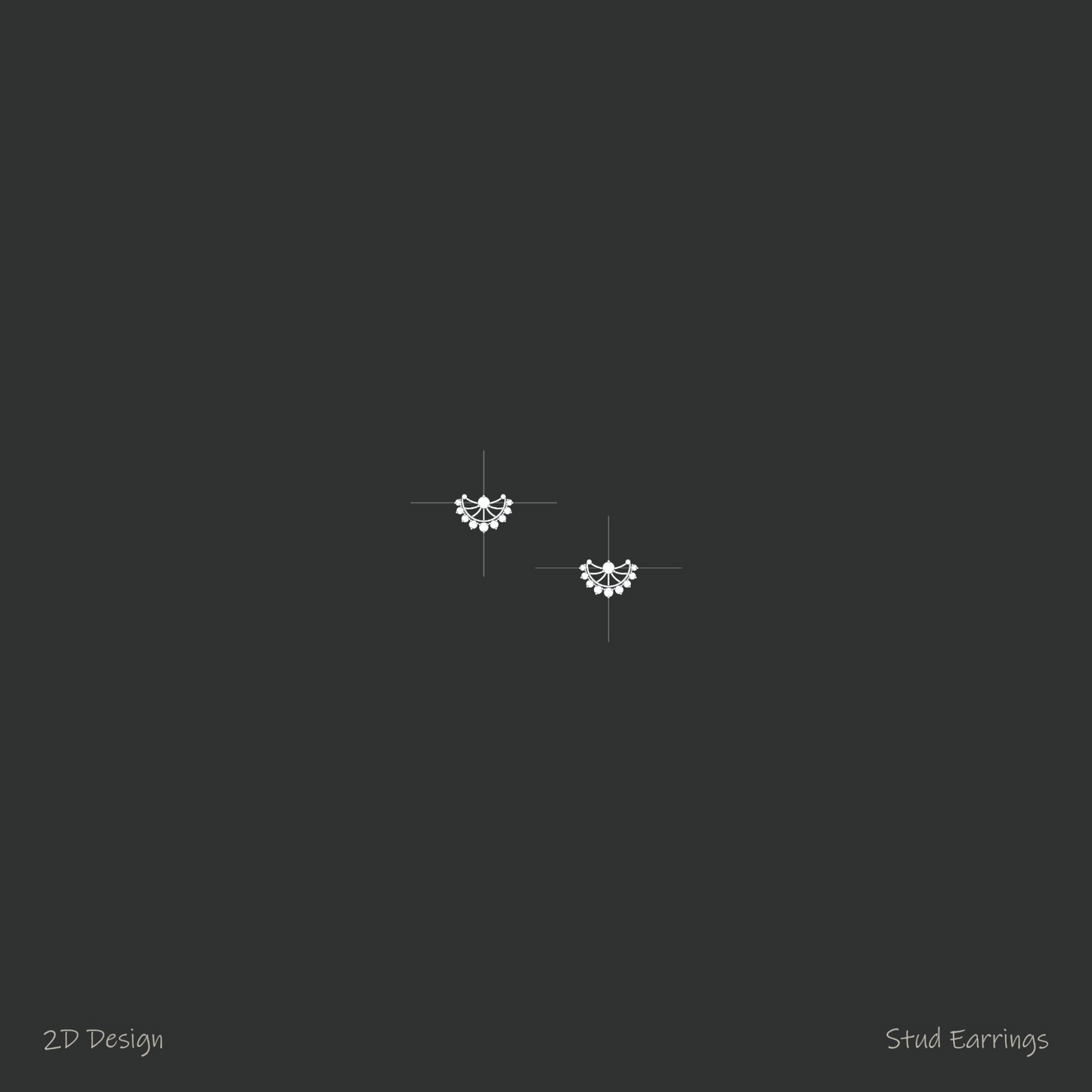 Ethereal Lace Scallop Stud Earrings