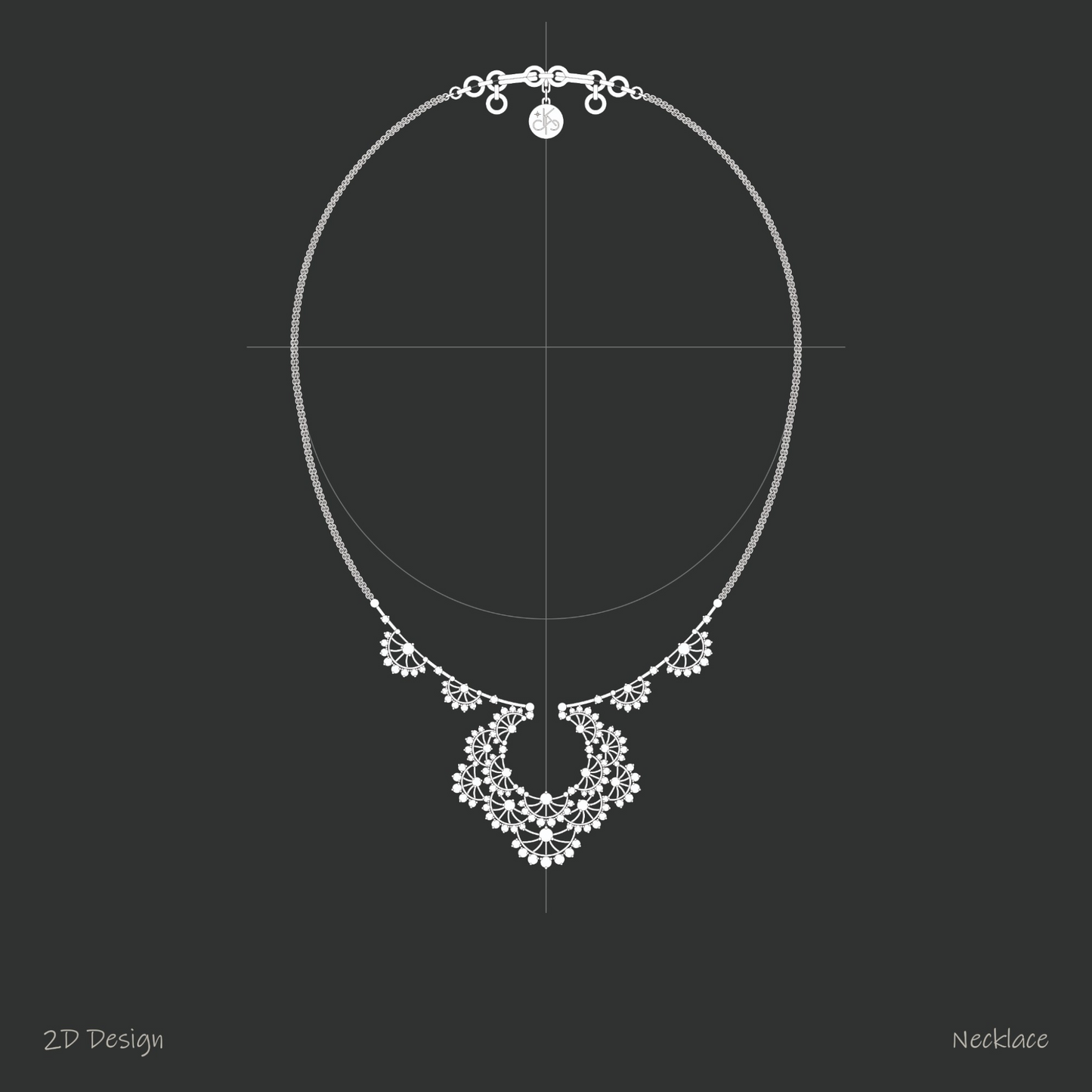 Ethereal Lace Scallop Necklace