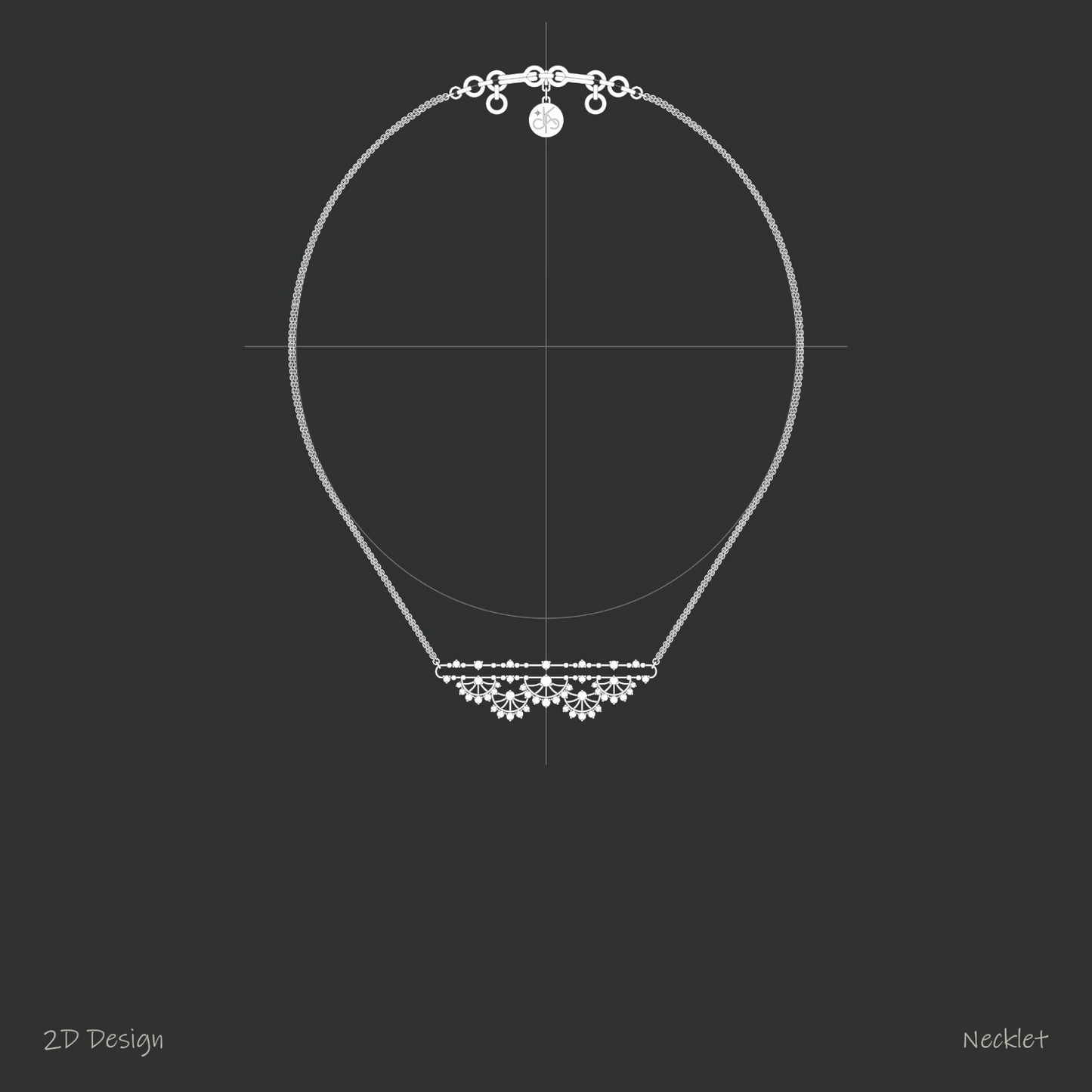 Ethereal Lace Horizontal Necklet