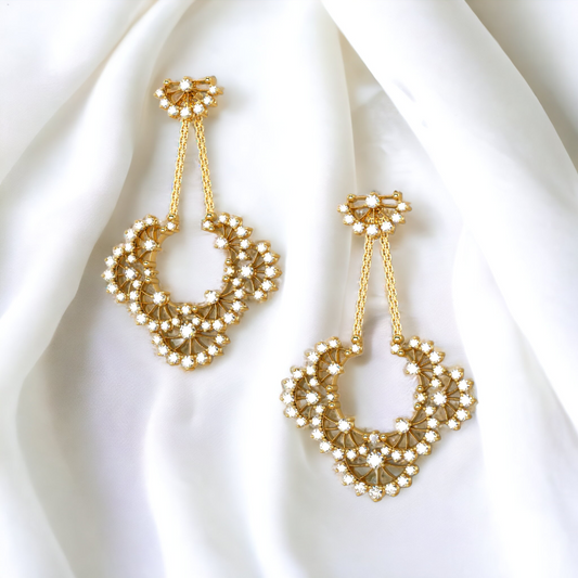 Ethereal Lace Big Scallop + Mini Scallop Earrings